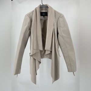 BNCI faux leather biker jacket, size Small, Ivory‎